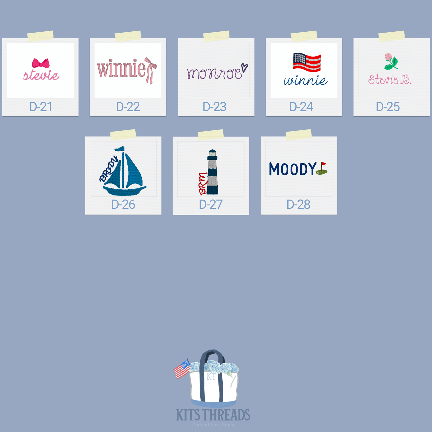 Embroidered T-Shirt Bundle – 3 Custom White Tees with Names, Designs, or Monograms