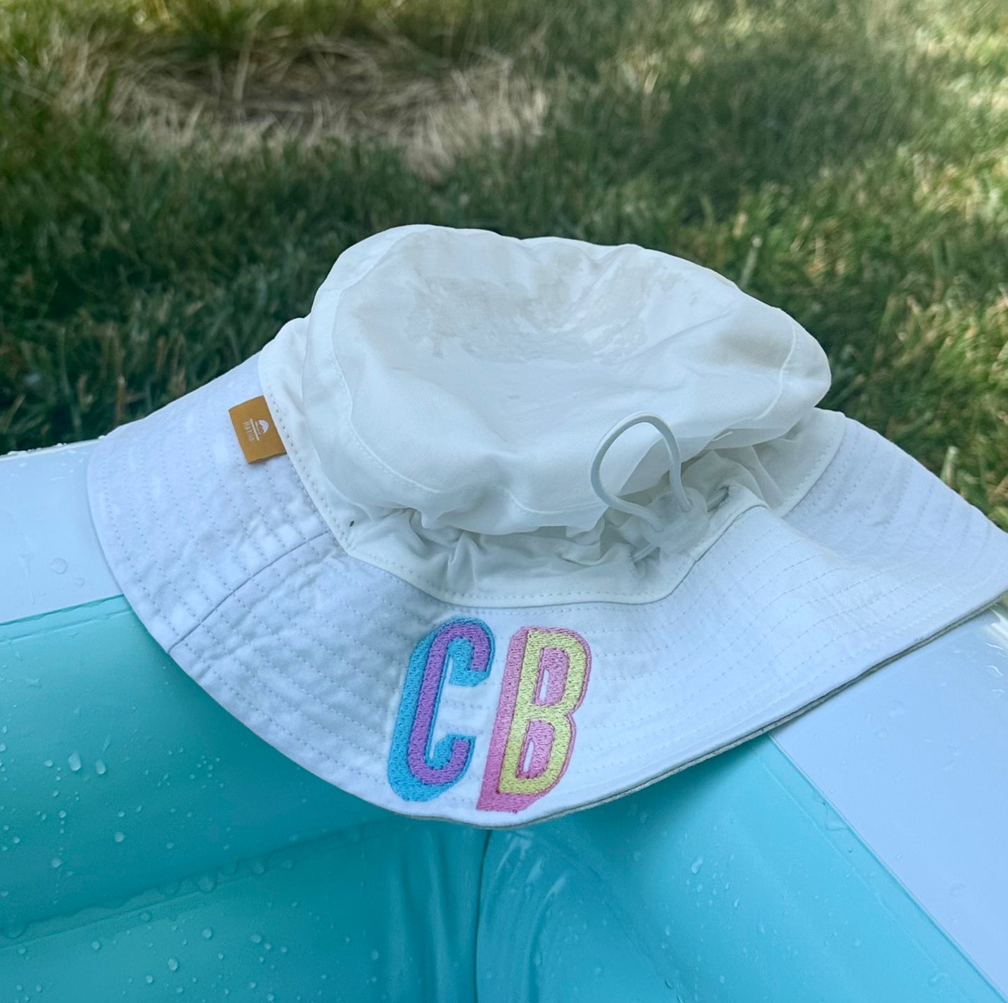 Dual Tone Custom Embroidered Baby Sun Hat – Personalized Bucket Hat for Summer