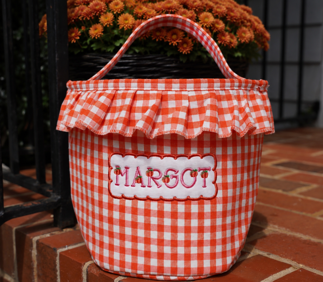 gingham trick or treat bag halloween bag for kids 